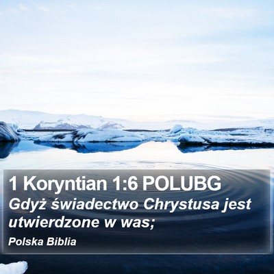 1 Koryntian 1:6 POLUBG Bible Verse Image
