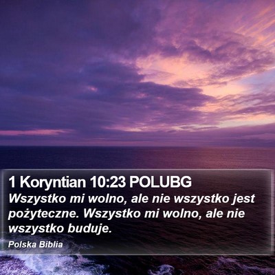 1 Koryntian 10:23 POLUBG Bible Verse Image