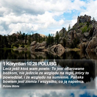 1 Koryntian 10:28 POLUBG Bible Verse Image