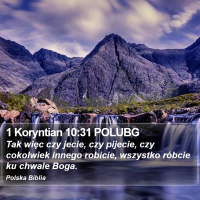 1 Koryntian 10:31 POLUBG Bible Verse Image