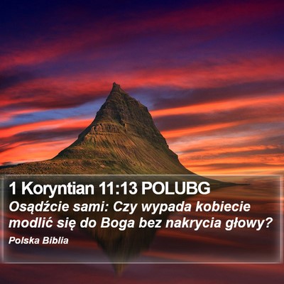 1 Koryntian 11:13 POLUBG Bible Verse Image