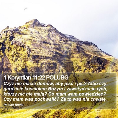1 Koryntian 11:22 POLUBG Bible Verse Image