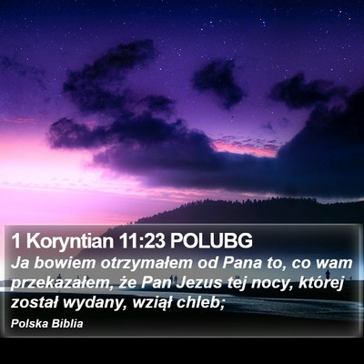1 Koryntian 11:23 POLUBG Bible Verse Image