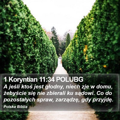 1 Koryntian 11:34 POLUBG Bible Verse Image
