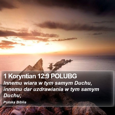 1 Koryntian 12:9 POLUBG Bible Verse Image