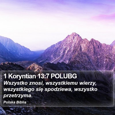 1 Koryntian 13:7 POLUBG Bible Verse Image