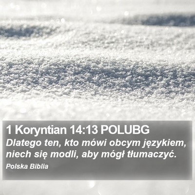 1 Koryntian 14:13 POLUBG Bible Verse Image