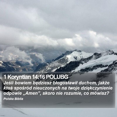 1 Koryntian 14:16 POLUBG Bible Verse Image