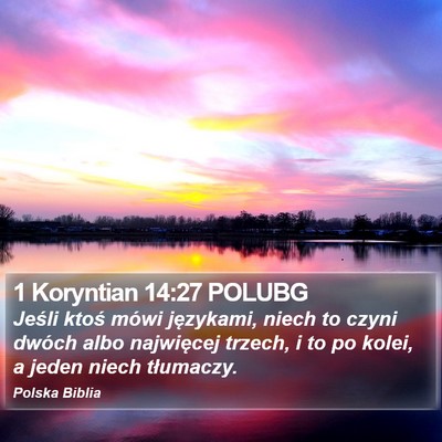 1 Koryntian 14:27 POLUBG Bible Verse Image