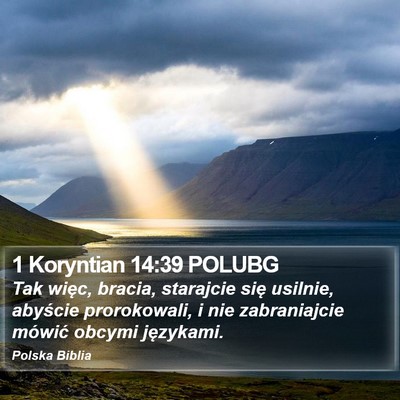1 Koryntian 14:39 POLUBG Bible Verse Image