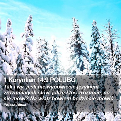 1 Koryntian 14:9 POLUBG Bible Verse Image