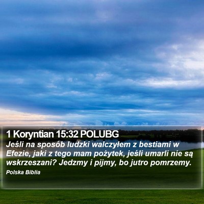 1 Koryntian 15:32 POLUBG Bible Verse Image