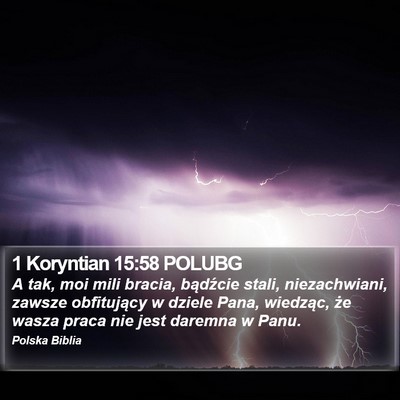 1 Koryntian 15:58 POLUBG Bible Verse Image