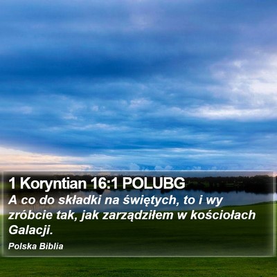 1 Koryntian 16:1 POLUBG Bible Verse Image