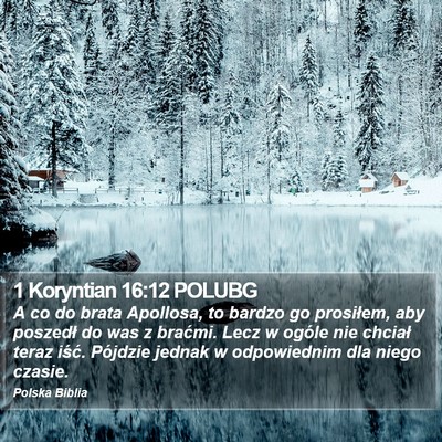 1 Koryntian 16:12 POLUBG Bible Verse Image