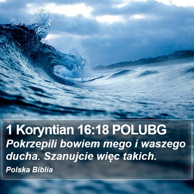 1 Koryntian 16:18 POLUBG Bible Verse Image