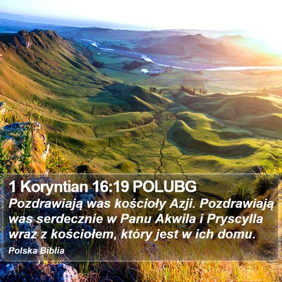 1 Koryntian 16:19 POLUBG Bible Verse Image