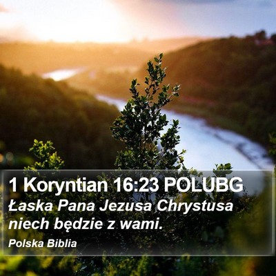 1 Koryntian 16:23 POLUBG Bible Verse Image