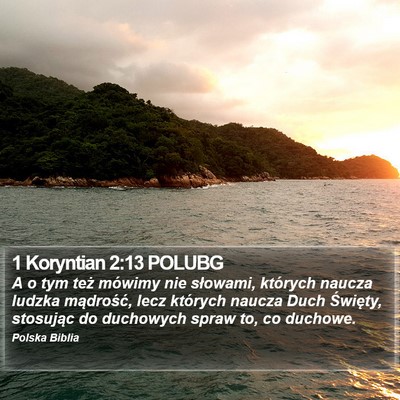 1 Koryntian 2:13 POLUBG Bible Verse Image