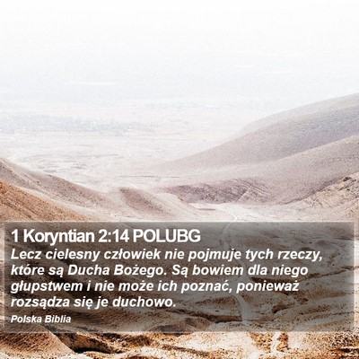 1 Koryntian 2:14 POLUBG Bible Verse Image