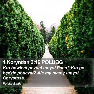 1 Koryntian 2:16 POLUBG Bible Verse Image