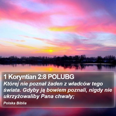 1 Koryntian 2:8 POLUBG Bible Verse Image