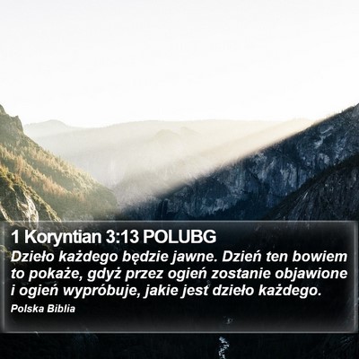 1 Koryntian 3:13 POLUBG Bible Verse Image