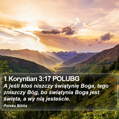 1 Koryntian 3:17 POLUBG Bible Verse Image