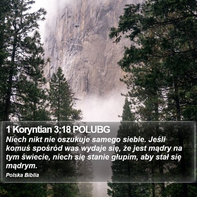 1 Koryntian 3:18 POLUBG Bible Verse Image