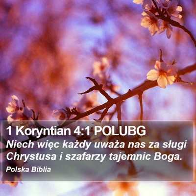 1 Koryntian 4:1 POLUBG Bible Verse Image