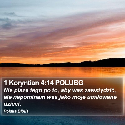 1 Koryntian 4:14 POLUBG Bible Verse Image