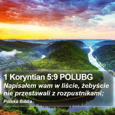 1 Koryntian 5:9 POLUBG Bible Verse Image