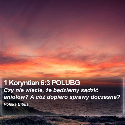 1 Koryntian 6:3 POLUBG Bible Verse Image