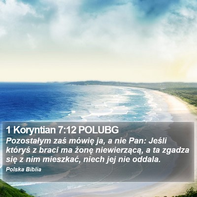 1 Koryntian 7:12 POLUBG Bible Verse Image