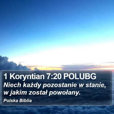 1 Koryntian 7:20 POLUBG Bible Verse Image