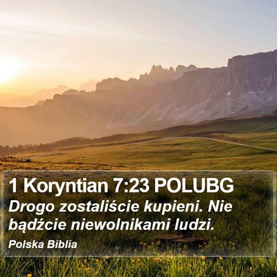 1 Koryntian 7:23 POLUBG Bible Verse Image