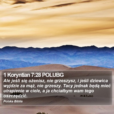 1 Koryntian 7:28 POLUBG Bible Verse Image