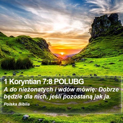 1 Koryntian 7:8 POLUBG Bible Verse Image