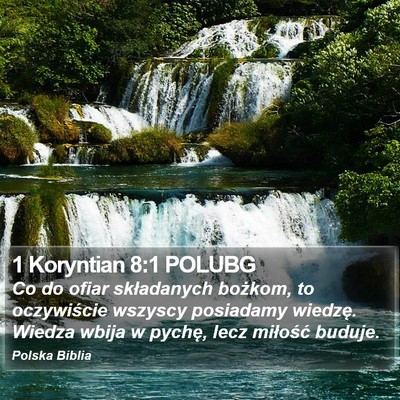 1 Koryntian 8:1 POLUBG Bible Verse Image
