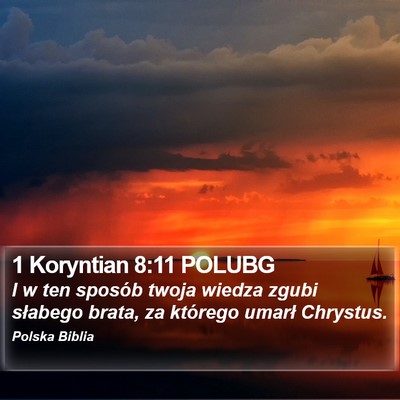 1 Koryntian 8:11 POLUBG Bible Verse Image