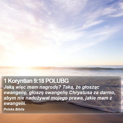 1 Koryntian 9:18 POLUBG Bible Verse Image