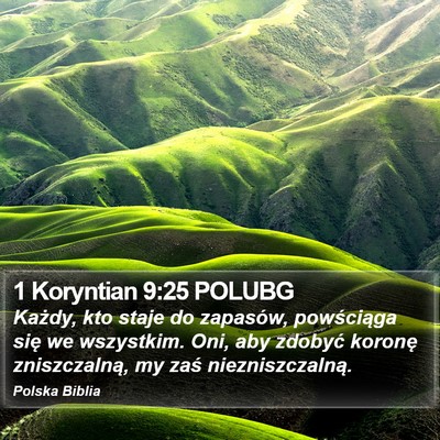 1 Koryntian 9:25 POLUBG Bible Verse Image