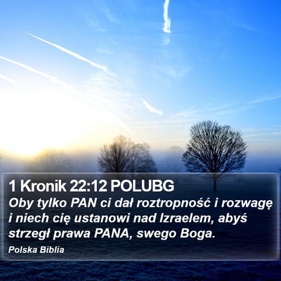 1 Kronik 22:12 POLUBG Bible Verse Image