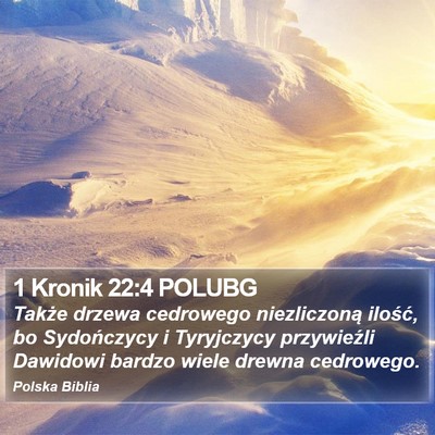 1 Kronik 22:4 POLUBG Bible Verse Image