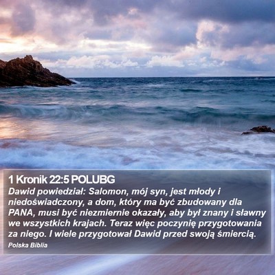1 Kronik 22:5 POLUBG Bible Verse Image