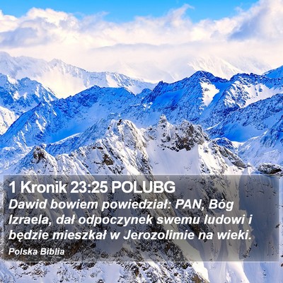 1 Kronik 23:25 POLUBG Bible Verse Image