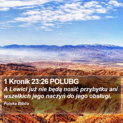 1 Kronik 23:26 POLUBG Bible Verse Image