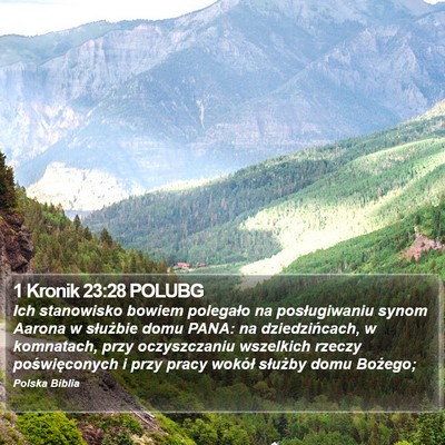 1 Kronik 23:28 POLUBG Bible Verse Image