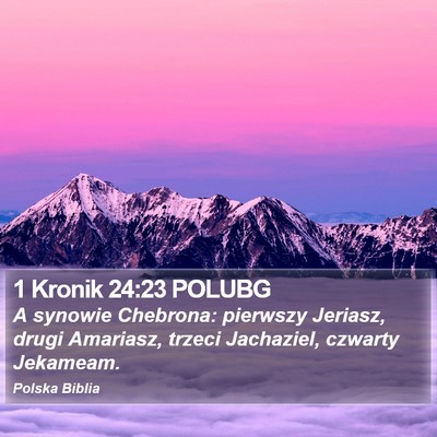1 Kronik 24:23 POLUBG Bible Verse Image