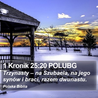 1 Kronik 25:20 POLUBG Bible Verse Image